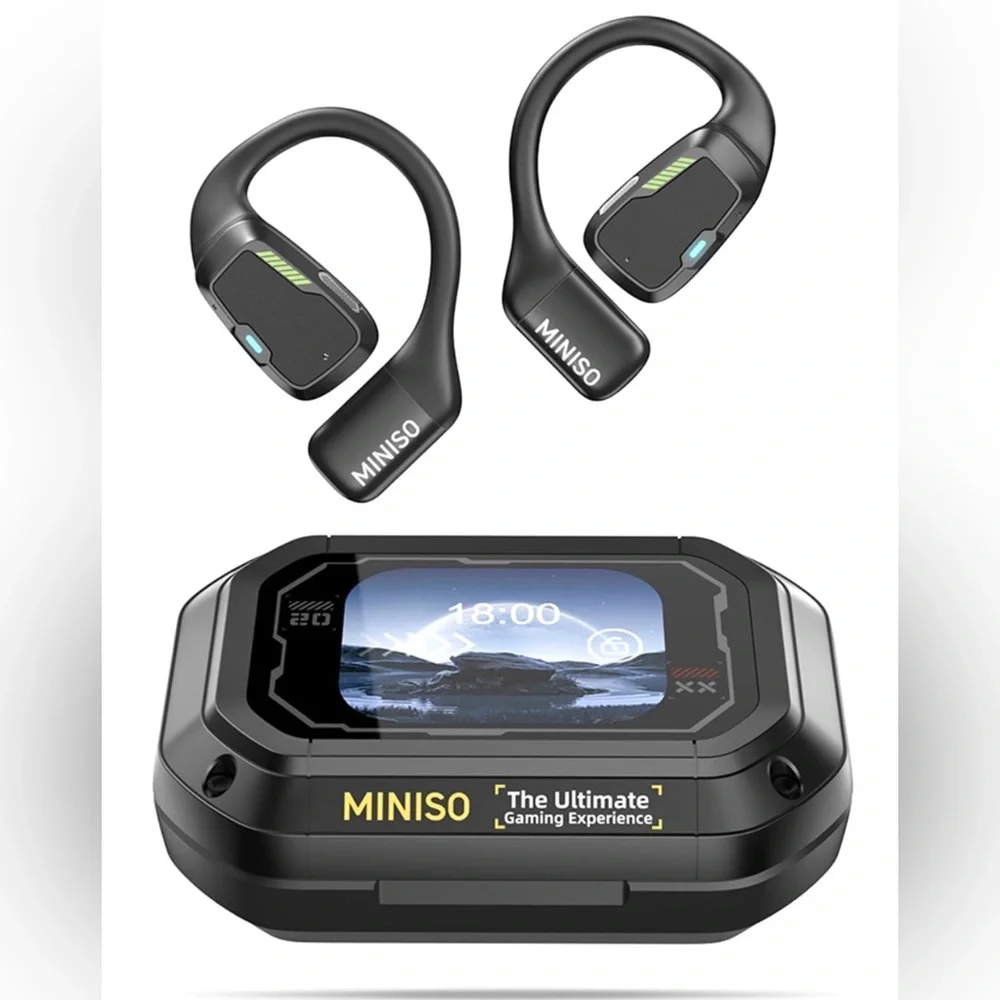 MINISO Open Ear Translation Real Time Bluetooth 5.4 Headphones LED Display